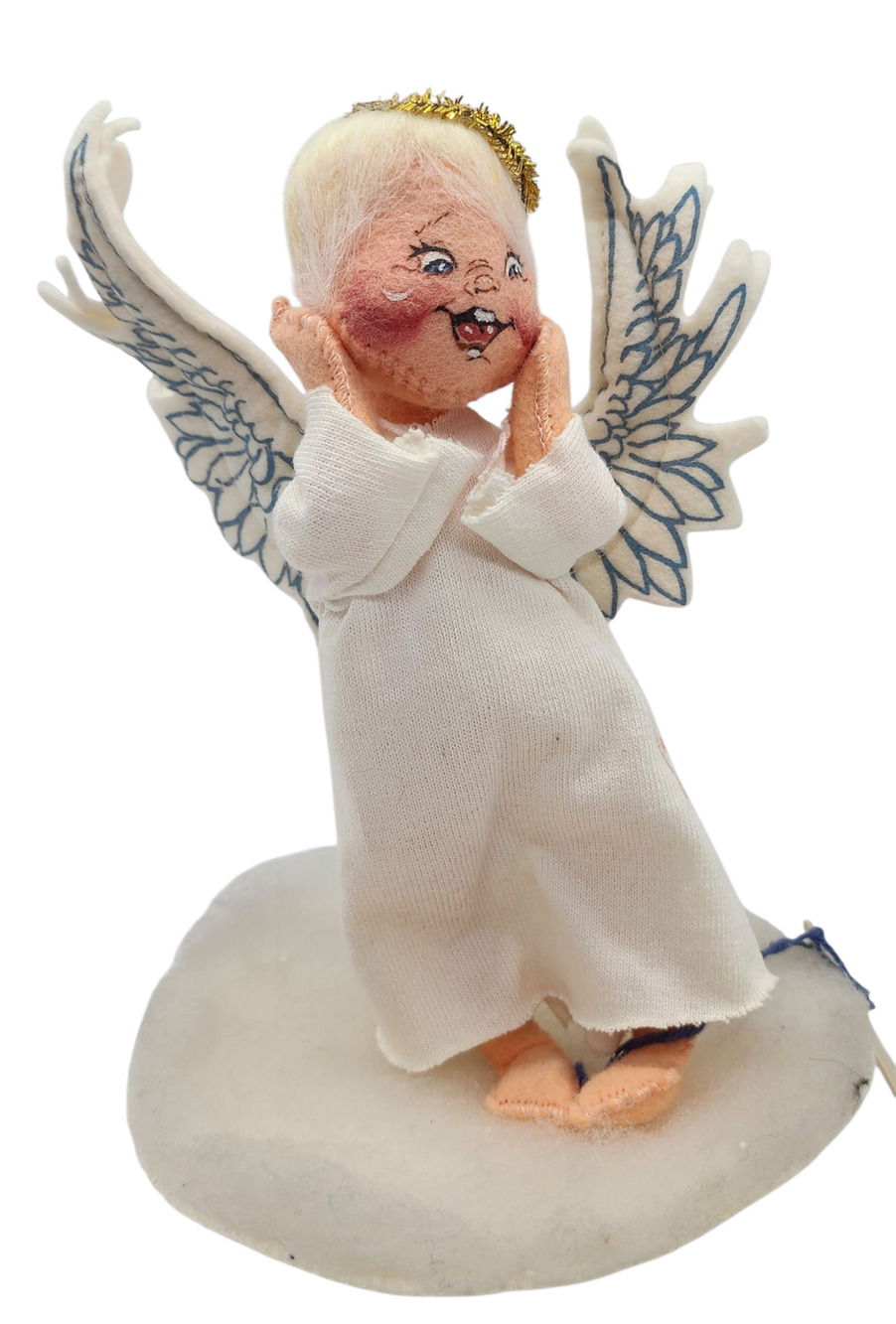 1993 Annalee Toy Doll 7" Christmas Baby Angel/Cherub on Cloud #7108 With Tag